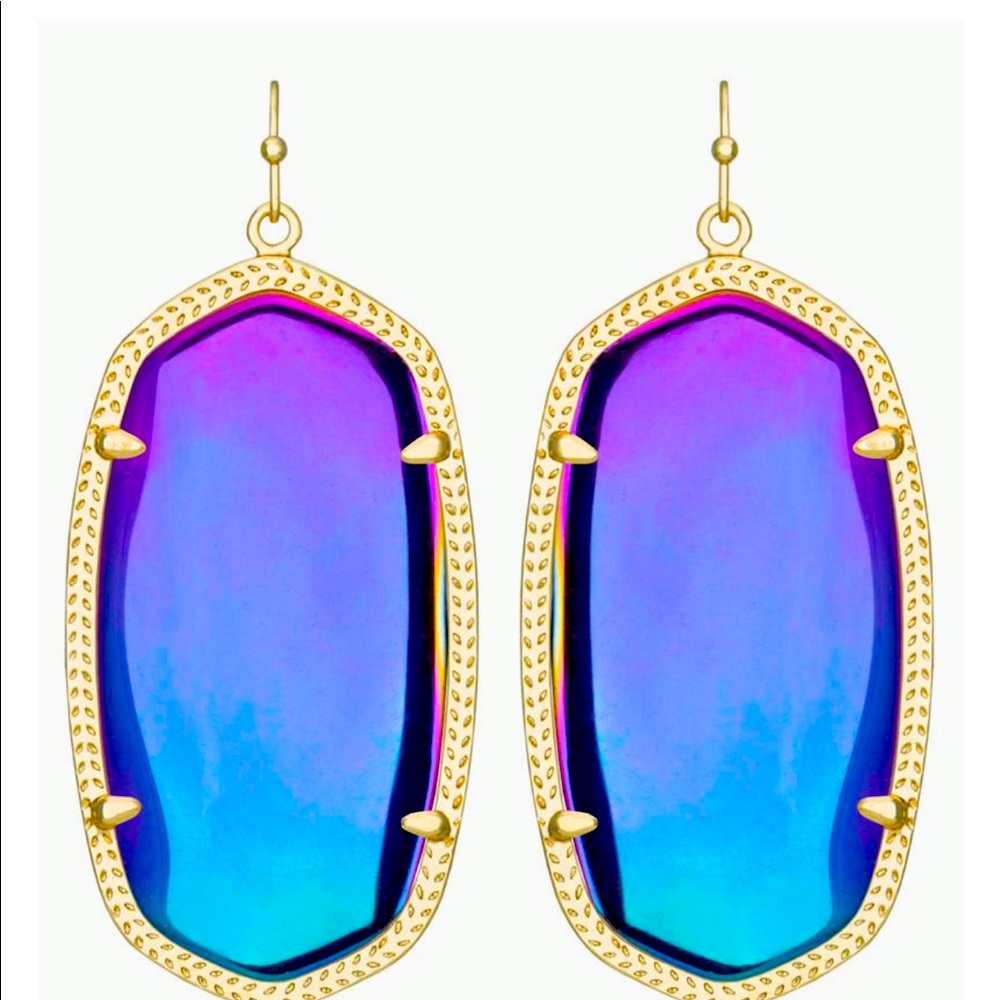 Kendra Scott Black Iridescent Danielle Earrings